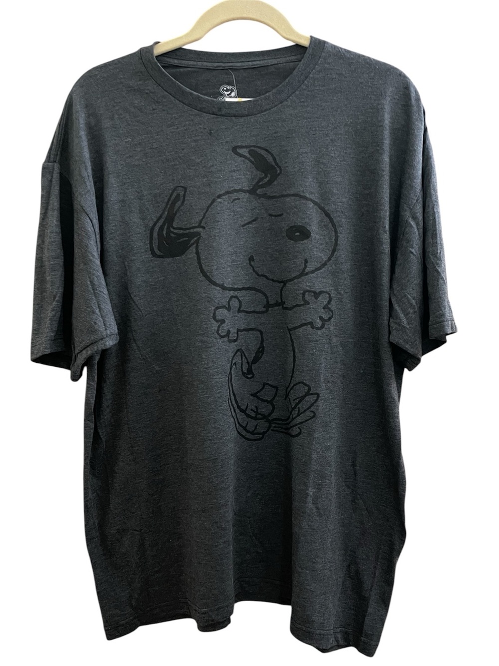 Peanuts Snoopy Charcoal Heather Gray XL Graphic Tee with Dancing Snoopy NWT